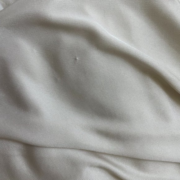 Women's Ivory/Off White/Cream Tie neck Draped fabric Halter Top - Picture 9 of 13